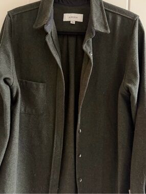Women’s Grey Wool Shirt Jacket Anian